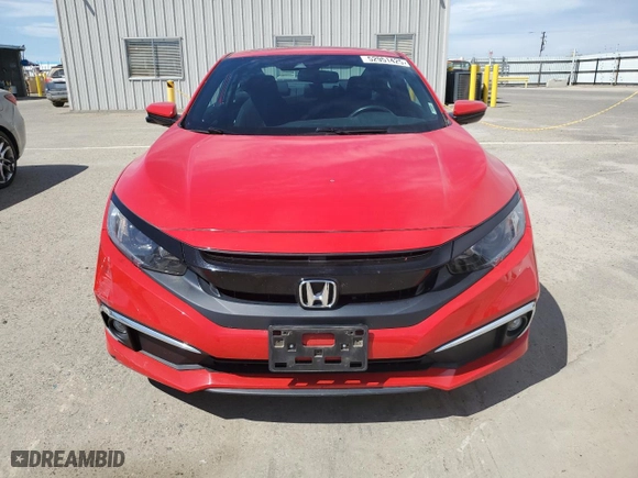 2019 Honda Civic Coupe EX with VIN 2HGFC3B36KH350565, listed as a Copart auction lot 52951425 with 44,358 mi miles and Salvage Title. Bid and sale history available at carsss.com. Image 5.