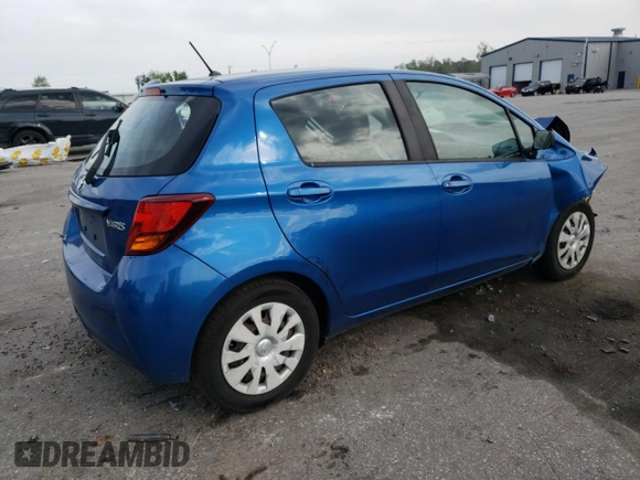 2015 Toyota Yaris L z VIN VNKKTUD37FA039710, wystawiony jako Copart lot #53403255 z przebiegiem 261 266 mil mil oraz Szkoda całkowita • Salvage title. Historia ofert i sprzedaży dostępna na DreamBid. Obrazek 3.