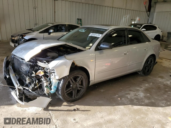 2006 Audi A4 2.0T with VIN WAUDF78E26A256634, listed as a Copart auction lot 48500125 with 139,267 mi miles and Non Repairable. Bid and sale history available at carsss.com. Image 1.