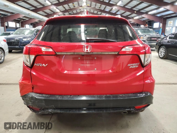 2022 Honda HR-V Sport with VIN 3CZRU6H19NM731195, listed as a Copart auction lot 41741475 with 160,051 mi miles and Salvage Title. Bid and sale history available at carsss.com. Image 6.