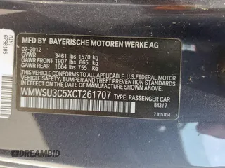 2012 MINI Hardtop z VIN WMWSU3C5XCT261707, wystawiony jako Copart lot #59939565 z przebiegiem 52 509 mil mil oraz Szkoda całkowita • Salvage title. Historia ofert i sprzedaży dostępna na DreamBid. Obrazek 13.