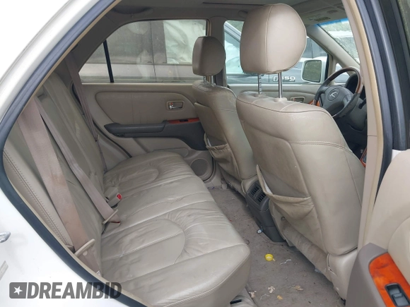 2002 Lexus RX 300 with VIN JTJGF10U520121239, listed as a IAAI auction lot 41927834 with 200,392 mi miles and . Bid and sale history available at DreamBid. Image 8.