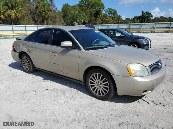 2005 Mercury Montego Premier with VIN 1MEFM42195G624355, listed as a Copart auction lot 78542964 with 0 mi miles and Salvage Title. Bid and sale history available at carsss.com. Image 4.