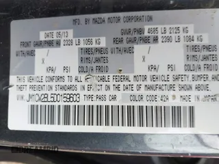 2013 Mazda 5 Sport with VIN JM1CW2BL5D0159603, listed as a IAAI auction lot 41807574 with 121,206 mi miles and . Bid and sale history available at carsss.com. Image 9.