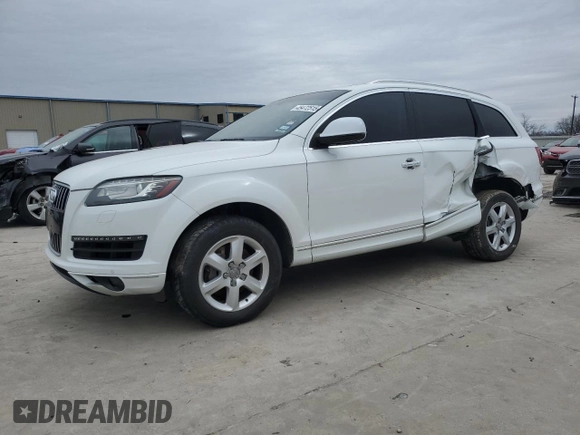 2015 Audi Q7 3.0T Premium with VIN WA1CGAFE8FD017755, listed as a Copart auction lot 45472515 with 0 mi miles and Salvage Title. Bid and sale history available at carsss.com. Image 1.