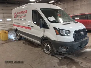 2023 Ford Transit Cargo with VIN 1FTBR1C80PKB95490, listed as a IAAI auction lot 41366493 with 17,450 mi miles and . Bid and sale history available at DreamBid. Image 1.