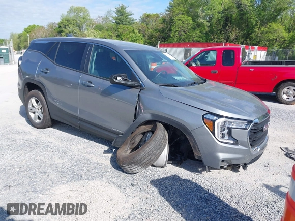 2024 GMC Terrain SLE z VIN 3GKALMEG7RL293411, wystawiony jako IAAI lot #42212636 z przebiegiem 21 429 mil mil oraz . Historia ofert i sprzedaży dostępna na DreamBid. Obrazek 1.