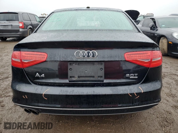 2014 Audi A4 Premium with VIN WAUBFAFL8EN028621, listed as a Copart auction lot 85543634 with 44,041 mi miles and Salvage Title. Bid and sale history available at carsss.com. Image 6.