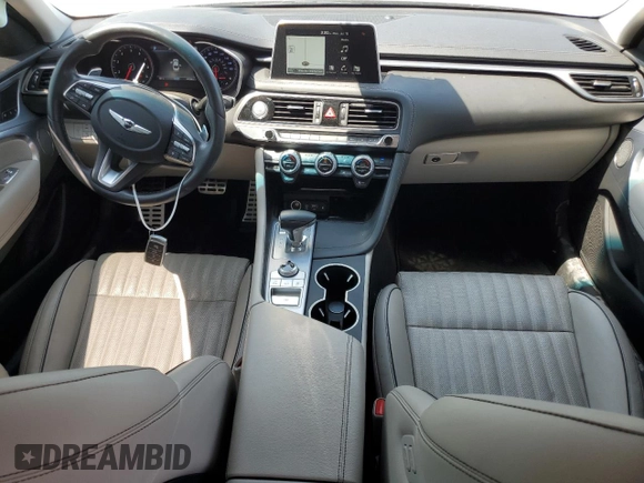 2019 Genesis G70 3.3T Advanced with VIN KMTG74LE1KU013927, listed as a Copart auction lot 63079074 with 49,580 mi miles and Salvage Title. Bid and sale history available at carsss.com. Image 8.