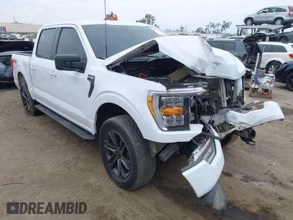 2022 Ford F-150 XL with VIN 1FTFW1E57NKE14424, listed as a IAAI auction lot 42097712 with 56,879 mi miles and . Bid and sale history available at DreamBid. Image 1.