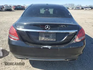 2018 Mercedes-Benz C 300 with VIN 55SWF4JB7JU249204, listed as a Copart auction lot 46853745 with 191,343 mi miles and Salvage title. Bid and sale history available at DreamBid. Image 6.