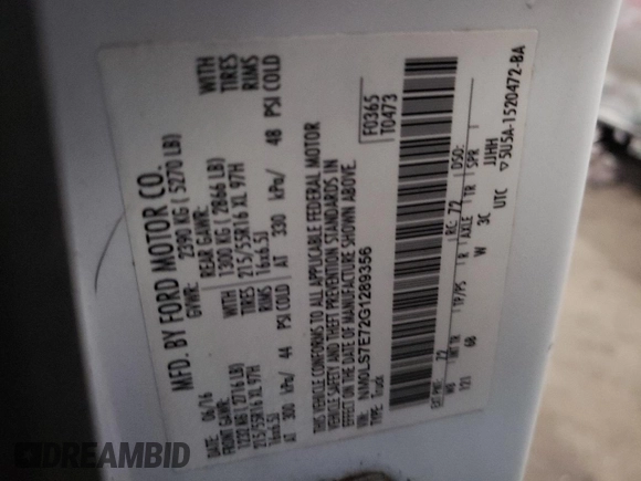 2016 Ford Transit Connect XL z VIN NM0LS7E72G1289356, wystawiony jako Copart lot #82007634 z przebiegiem 125 765 mil mil oraz Szkoda całkowita • Salvage title. Historia ofert i sprzedaży dostępna na DreamBid. Obrazek 13.