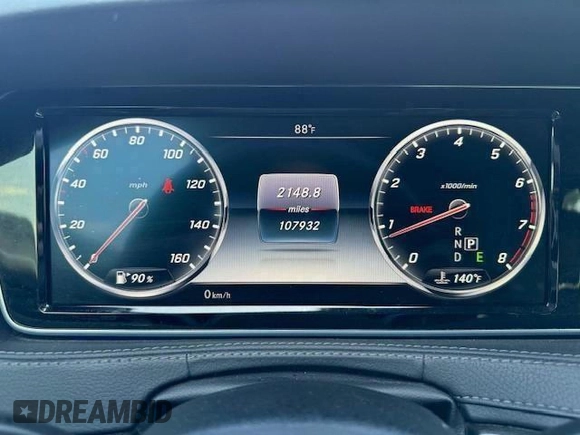 2017 Mercedes-Benz S 550 with VIN WDDUG8CB9HA332278, listed as a Copart auction lot 86728264 with 107,932 mi miles and Salvage Title. Bid and sale history available at carsss.com. Image 9.