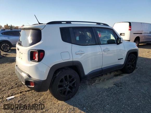 2017 Jeep Renegade Altitude with VIN ZACCJABH7HPG46080, listed as a Copart auction lot 80528314 with 91,123 mi miles and Salvage title. Bid and sale history available at DreamBid. Image 3.