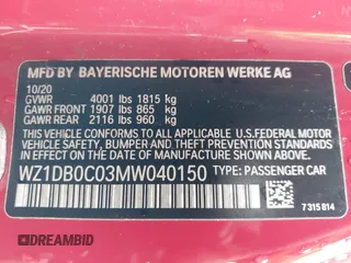 2021 Toyota Supra 3.0 z VIN WZ1DB0C03MW040150, wystawiony jako IAAI lot #42704929 z przebiegiem 15 076 mil mil oraz . Historia ofert i sprzedaży dostępna na DreamBid. Obrazek 9.
