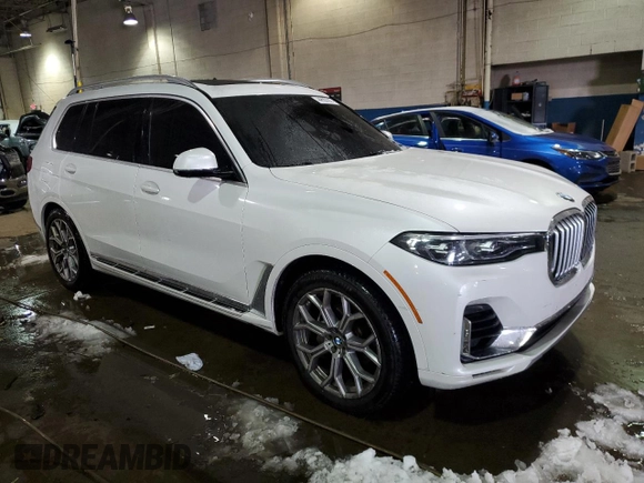2020 BMW X7 xDrive40i with VIN 5UXCW2C08L9A03782, listed as a Copart auction lot 44856085 with 148,166 mi miles and Salvage Title. Bid and sale history available at carsss.com. Image 4.