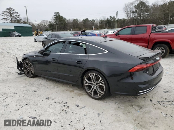 2020 Audi A7 Prestige with VIN WAUV2AF20LN009574, listed as a Copart auction lot 41796335 with 55,084 mi miles and Salvage Title. Bid and sale history available at carsss.com. Image 2.