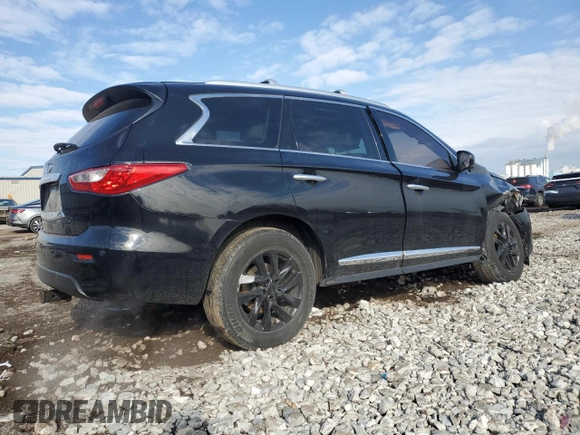2013 Infiniti JX35 with VIN 5N1AL0MM3DC300835, listed as a Copart auction lot 50700755 with 173,616 mi miles and Salvage Title. Bid and sale history available at DreamBid. Image 3.