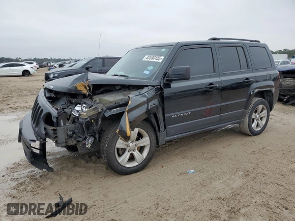 2013 Jeep Patriot Latitude with VIN 1C4NJPFB1DD230066, listed as a Copart auction lot 42530185 with 93,280 mi miles and Salvage Title. Bid and sale history available at carsss.com. Image 1.