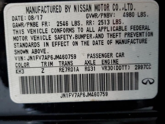 2018 Infiniti Q50 RED SPORT 400 with VIN JN1FV7AP6JM460759, listed as a Copart auction lot 44074845 with NaN miles and Clean Title. Bid and sale history available at carsss.com. Image 12.