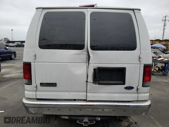 2008 Ford Econoline Cargo Commercial with VIN 1FTSE34L98DB41380, listed as a Copart auction lot 76335224 with Not provided miles and Salvage title. Bid and sale history available at DreamBid. Image 6.