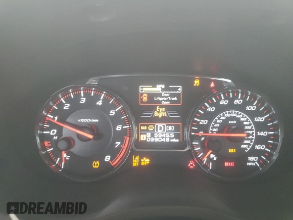 2018 Subaru WRX Limited with VIN JF1VA1L6XJ8818837, listed as a Copart auction lot 55956075 with 39,048 mi miles and Salvage title. Bid and sale history available at DreamBid. Image 9.