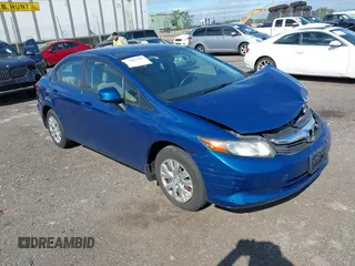2012 Honda Civic LX z VIN 19XFB2F50CE319039, wystawiony jako IAAI lot #42287132 z przebiegiem 74 287 mil mil oraz . Historia ofert i sprzedaży dostępna na DreamBid. Obrazek 1.