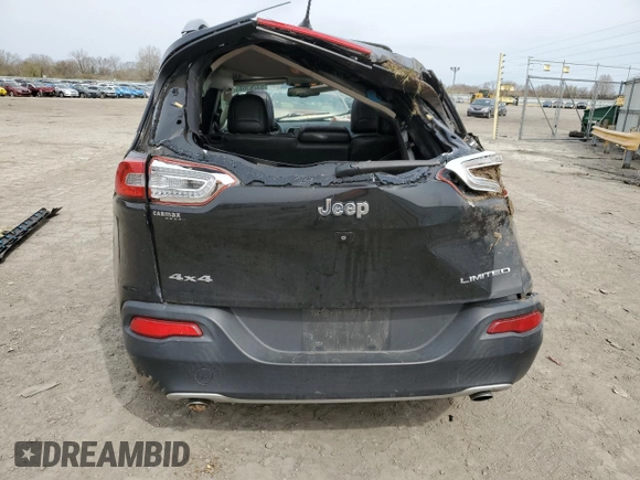 2014 Jeep Cherokee Limited with VIN 1C4PJMDS9EW210955, listed as a Copart auction lot 53263085 with 92,927 mi miles and Salvage Title. Bid and sale history available at DreamBid. Image 6.