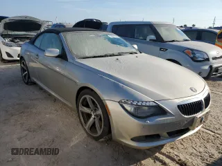 2008 BMW 6 Series 650i with VIN WBAEB53568CX60574, listed as a Copart auction lot 75687704 with 0 mi miles and Salvage Title. Bid and sale history available at carsss.com. Image 4.