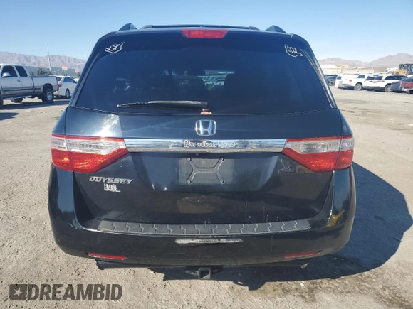 2012 Honda Odyssey EX-L with VIN 5FNRL5H64CB052869, listed as a Copart auction lot 47685375 with 168,449 mi miles and Salvage Title. Bid and sale history available at DreamBid. Image 6.