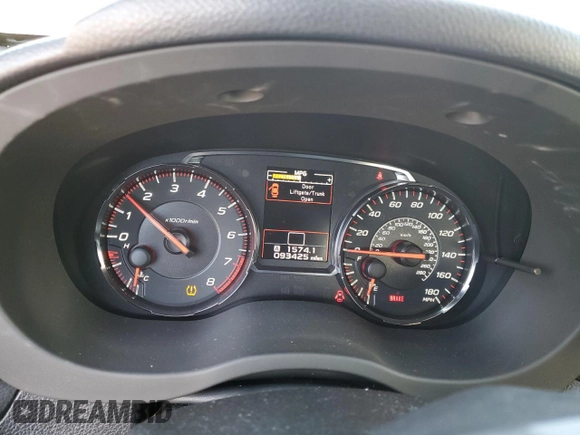 2018 Subaru WRX Premium with VIN JF1VA1B64J9812320, listed as a Copart auction lot 41841525 with 93,425 mi miles and Clean Title. Bid and sale history available at carsss.com. Image 9.