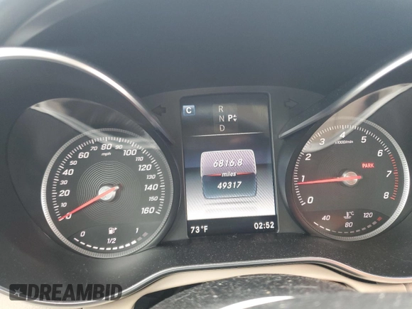 2017 Mercedes-Benz C 300 with VIN 55SWF4KB3HU224146, listed as a Copart auction lot 62603675 with 49,317 mi miles and Salvage title. Bid and sale history available at DreamBid. Image 9.
