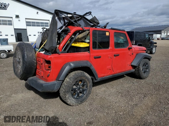 2022 Jeep Wrangler Unlimited Sport S with VIN 1C4HJXDG2NW133492, listed as a Copart auction lot 68730984 with Not provided miles and Clean title. Bid and sale history available at DreamBid. Image 3.