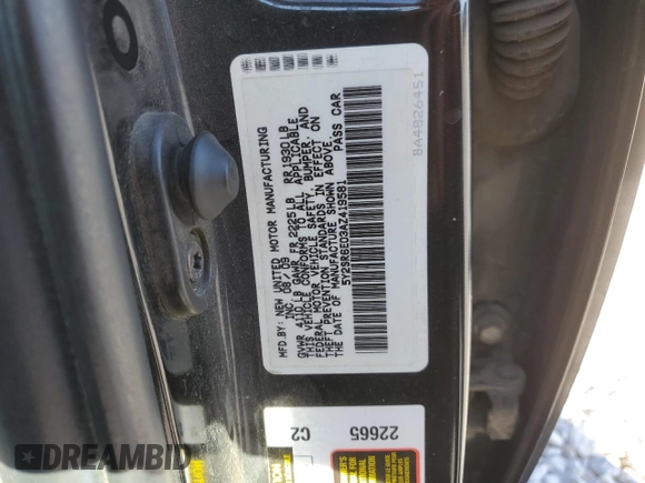 2010 Pontiac Vibe GT with VIN 5Y2SR6E03AZ419581, listed as a Copart auction lot 73755404 with 210,196 mi miles and Clean Title. Bid and sale history available at carsss.com. Image 14.