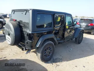2024 Jeep Wrangler Sport S with VIN 1C4PJXDNXRW349946, listed as a IAAI auction lot 41748865 with 6,310 mi miles. Bid and sale history available at carsss.com. Image 4.