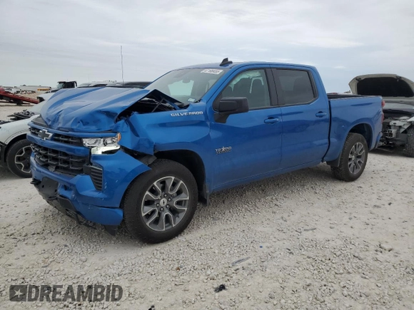 2024 Chevrolet Silverado 1500 RST with VIN 1GCPADED5RZ186884, listed as a Copart auction lot 47168455 with 15,515 mi miles and Salvage Title. Bid and sale history available at carsss.com. Image 1.
