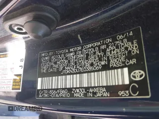 2014 Toyota Prius Four with VIN JTDKN3DU7E0385069, listed as a IAAI auction lot 41736927 with 211,539 mi miles. Bid and sale history available at carsss.com. Image 9.