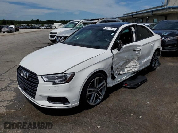 2020 Audi A3 Sedan Premium with VIN WAUAUGFFXLA094946, listed as a Copart auction lot 63012633 with 59,384 mi miles. Bid and sale history available at carsss.com. Image 12.