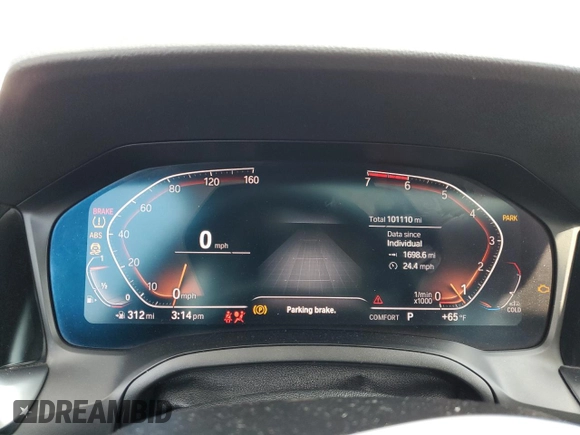 2019 BMW 3 Series 330i with VIN WBA5R1C55KAJ98853, listed as a Copart auction lot 50699315 with 101,110 mi miles and Salvage title. Bid and sale history available at DreamBid. Image 9.