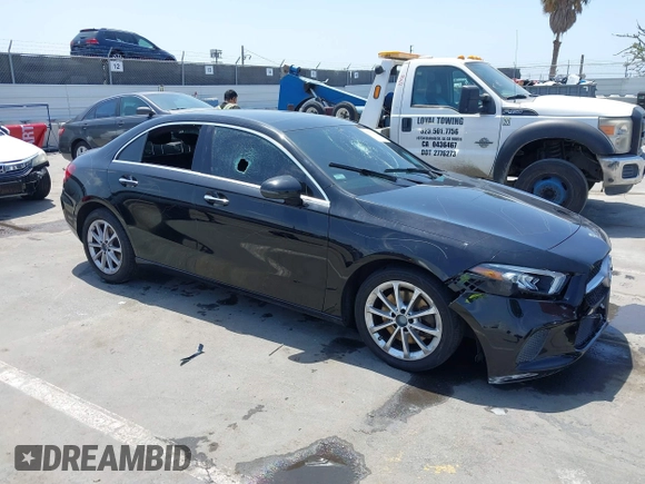 2021 Mercedes-Benz A 220 with VIN W1K3G4EBXMJ275424, listed as a IAAI auction lot 42575180 with 99,729 mi miles and . Bid and sale history available at DreamBid. Image 1.