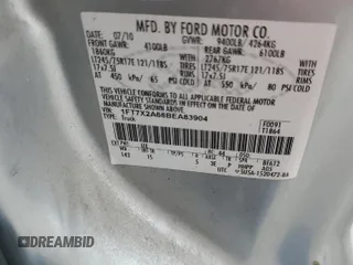 2011 Ford F-250 XL with VIN 1FT7X2A68BEA83904, listed as a Copart auction lot 84274634 with 297,487 mi miles and Salvage title. Bid and sale history available at DreamBid. Image 13.