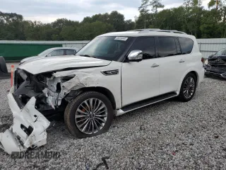 2021 Infiniti QX80 SENSORY with VIN JN8AZ2BF7M9715869, listed as a Copart auction lot 65328444 with 56,513 mi miles and Salvage Title. Bid and sale history available at carsss.com. Image 1.