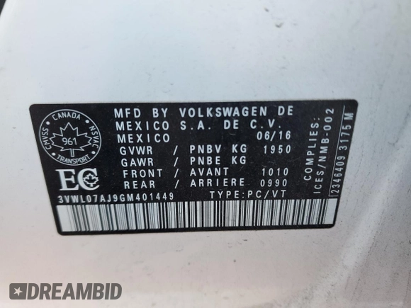 2016 Volkswagen Jetta SEL z VIN 3VWL07AJ9GM401449, wystawiony jako Copart lot #79489034 z przebiegiem 156 918 mil mil oraz Szkoda całkowita • Salvage title. Historia ofert i sprzedaży dostępna na DreamBid. Obrazek 13.