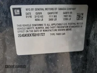 2016 Buick Regal with VIN 2G4GK5EX7G9161727, listed as a Copart auction lot 43377815 with 110,447 mi miles and Salvage title. Bid and sale history available at DreamBid. Image 15.