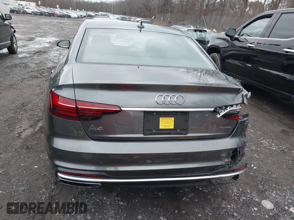 2020 Audi A4 Premium Plus with VIN WAUENAF46LN005005, listed as a IAAI auction lot 41737614 with 52,642 mi miles and . Bid and sale history available at DreamBid. Image 16.
