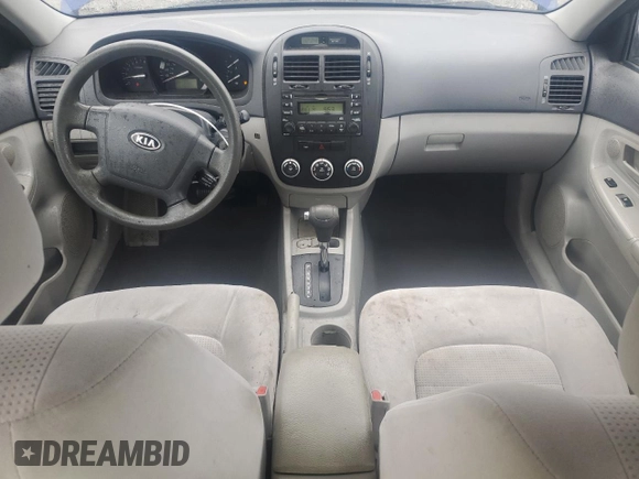 2008 Kia Spectra EX with VIN KNAFE122385539823, listed as a Copart auction lot 71399374 with 142,989 mi miles and Salvage Title. Bid and sale history available at carsss.com. Image 8.
