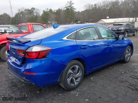 2019 Honda Insight EX with VIN 19XZE4F54KE025545, listed as a IAAI auction lot 41506580 with 19,884 mi miles. Bid and sale history available at carsss.com. Image 4.
