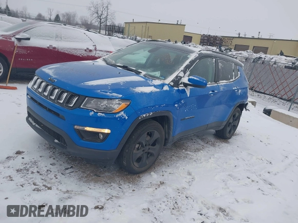 2020 Jeep Compass Altitude with VIN 3C4NJCBB6LT162547, listed as a IAAI auction lot 41362410 with 58,643 mi miles and . Bid and sale history available at carsss.com. Image 2.