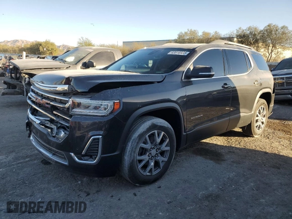 2020 GMC Acadia SLT with VIN 1GKKNMLS8LZ186387, listed as a Copart auction lot 43816935 with 97,716 mi miles and Salvage Title. Bid and sale history available at DreamBid. Image 1.