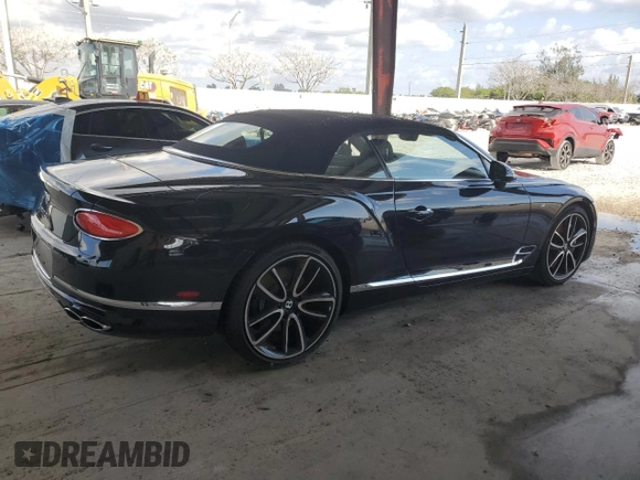 2022 Bentley Continental GT GT V8 with VIN SCBDG4ZGXNC093834, listed as a Copart auction lot 53644245 with 6,578 mi miles and Salvage Title. Bid and sale history available at DreamBid. Image 3.
